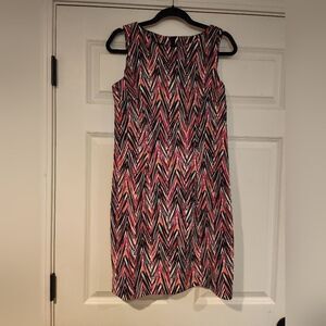 AGB Dress multicolored sleeveless knee length dress Sz 10